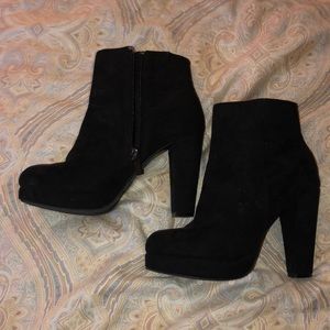 Suede booties